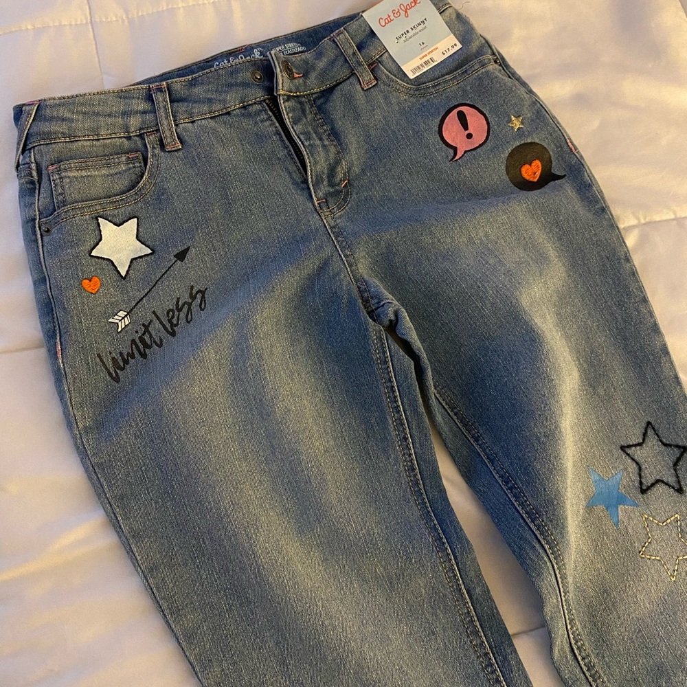 Girls super stretch skinny jeans 16